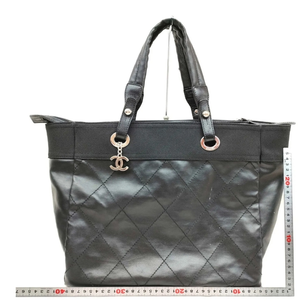 Chanel Paris Biarritz MM Coated Canvas Tote Bag